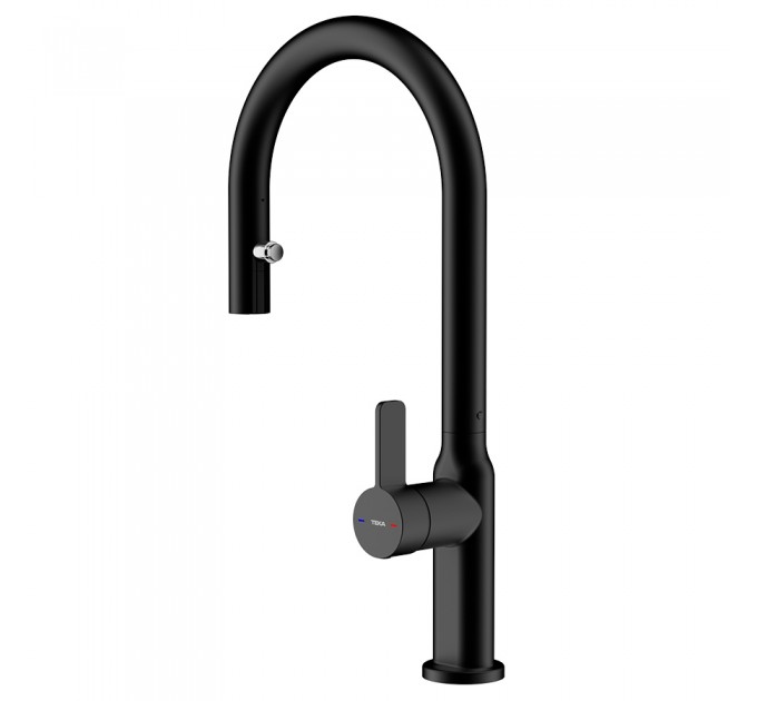 Змішувач кухонний Teka OVAL 9382 Black (116020016) чорний