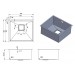 Кухонна мийка Fabiano Quadro 49 Celldecor Nano Graphite