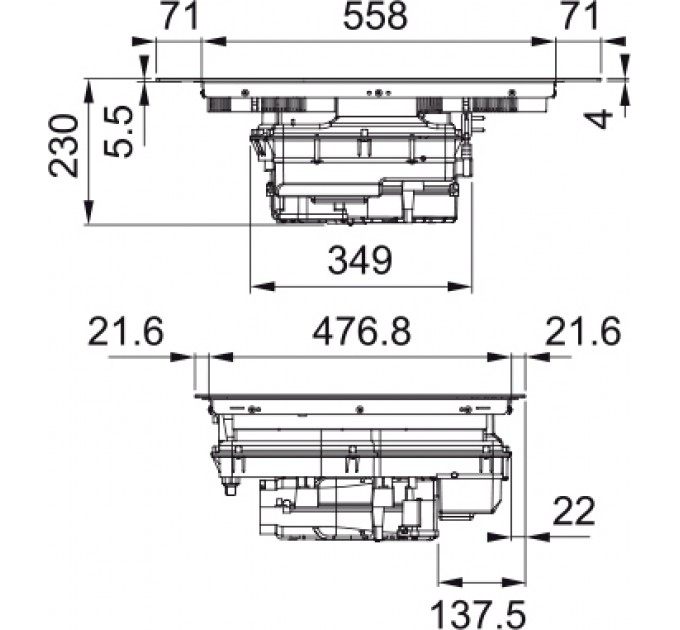 Індукційна поверхня + інтегрована витяжка Franke Smart 2Gether FSM 7081 HI (340.0705.229)