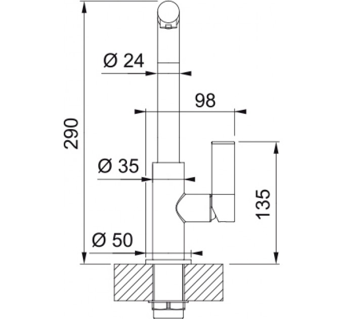 Змішувач кухонний Franke Neptune Evo (115.0711.724) чорний матовий