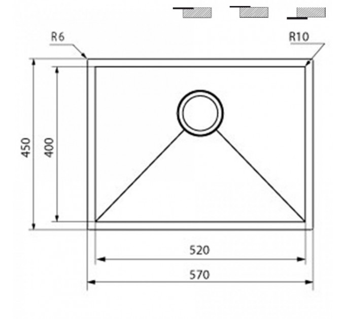 Кухонная мойка CM Iride 57Х45 12358X.L82