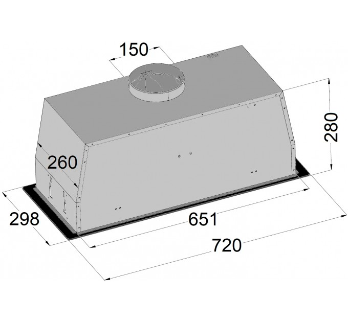 Витяжка кухонна Fabiano Luna 720 Black