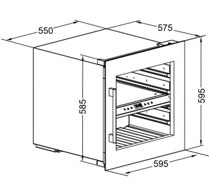 Вбудована винна шафа Fabiano FWC 596 Black