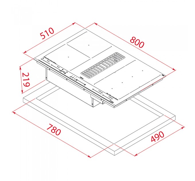Індукційна варильна поверхня Teka MasterSense Air AFF 87601 (112730000) чорний