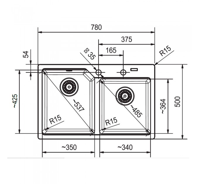 Кухонная мойка Franke Urban UBG 620-78 (114.0701.791) черный матовый