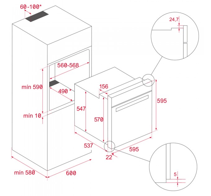 Електрична духова шафа Teka HLB 84 BM (111000079) чорний матовий