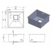 Кухонна мийка Fabiano Quadro 44 Celldecor Nano Graphite