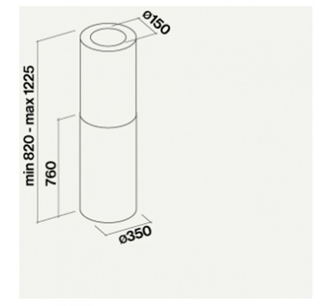 Витяжка кухонна Falmec POLAR White Isola 35 (800) CPWI90.E0P2#ZZZB491F