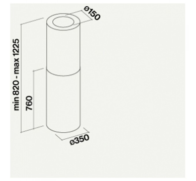 Витяжка кухонна Falmec POLAR Black Isola 35 (800) CPWI90.E2P2#ZZZN491F
