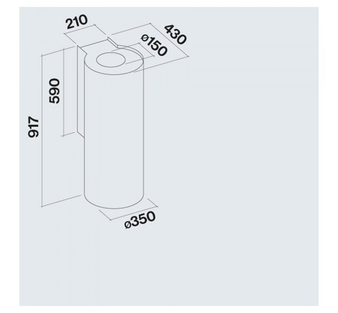 Витяжка кухонна Falmec POLAR Black 35 (800) CPWN90.E2P2#ZZZN491F