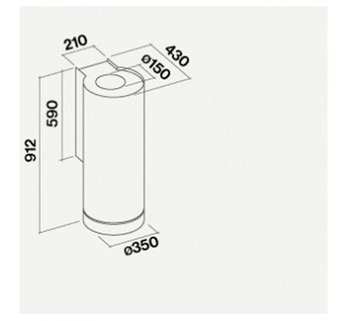 Витяжка кухонна Falmec POLAR LIGHT 35 Stainless steel (800) CPON90.E2P1#ZZZI491F