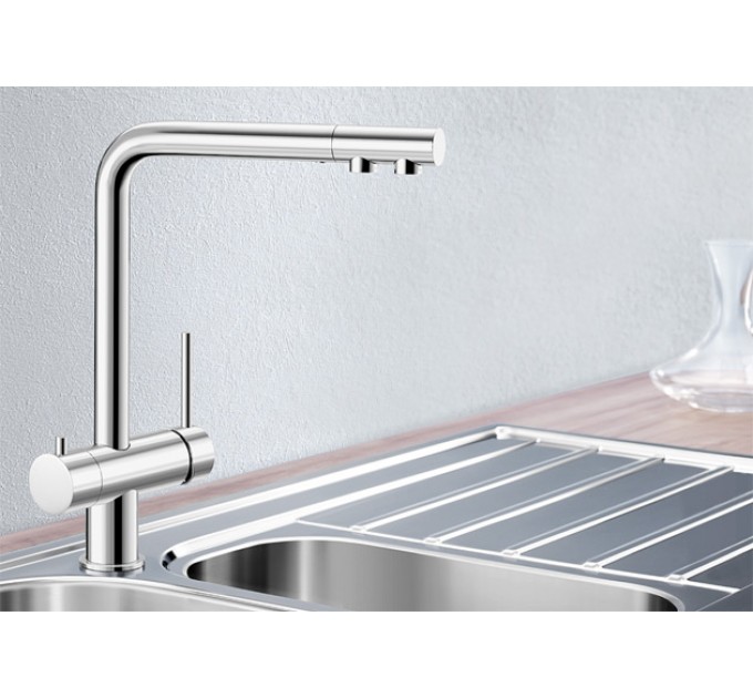 Смеситель кухонный Blanco FONTAS II (527736) satin dark steel нержавеющая сталь