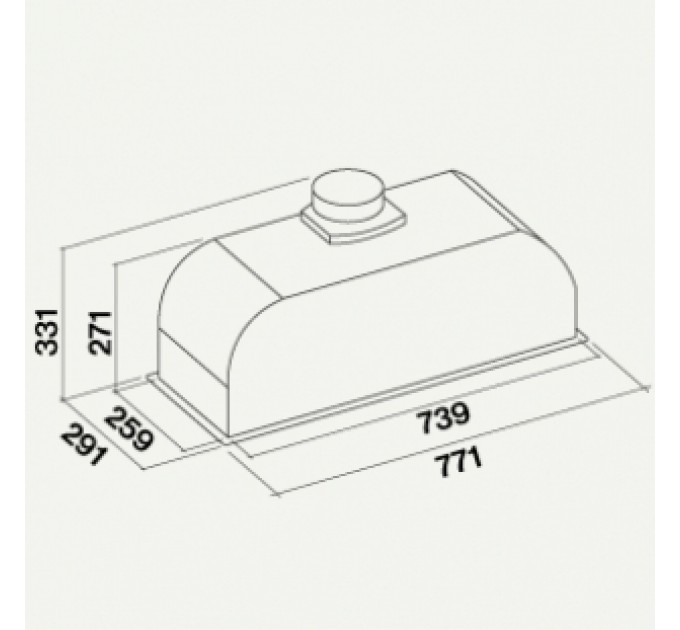 Витяжка кухонна Falmec GRUPPO INCASSO Green Tech 70 Stainless steel (800) CGRW70.E1P2#ZZZI491F