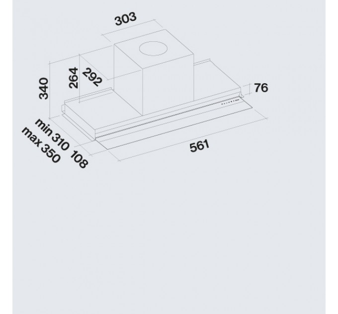 Витяжка кухонна Falmec VIRGOLA No-Drop Touch 60 inox (800) CVJN60.E23P2#ZZZ3490F