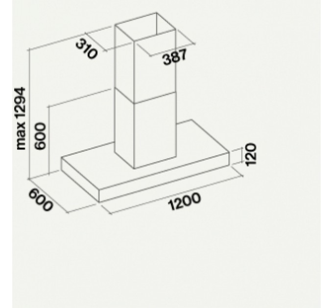 Витяжка кухонна Falmec LINE PRO Isola 120 Stainless steel (950) CLPI20.E3P2#ZZZI410F