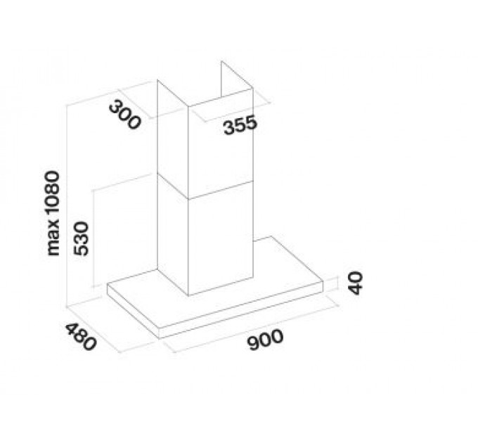 Витяжка кухонна Falmec LUMEN 90 NRS 800 CLUN90.E14P2#NEUI490F
