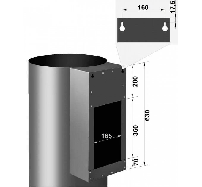 Витяжка кухонна Fabiano Cylindra 35 Silent Inox