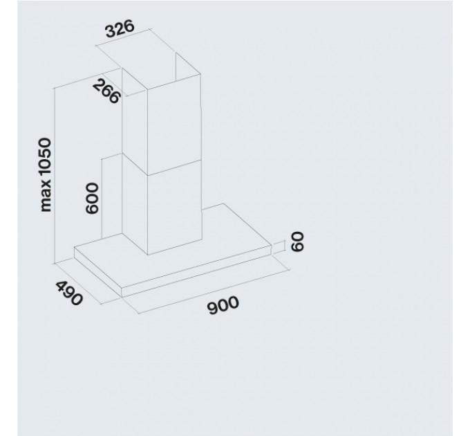 Витяжка кухонна Falmec PLANE Plus 90 White (800) CPLN90.E22P2#ZZZB490F