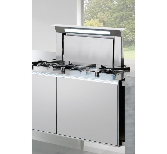 Витяжка кухонна Falmec DOWN DRAFT tavolo 90 vetro bianco CDDW90.E1P2#ZZZF400F