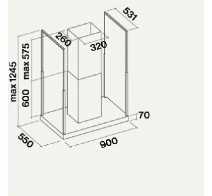 Витяжка кухонна Falmec EUROPA Isola 90 Stainless Steel (800) CEUI90.E10P2#ZZZI491F