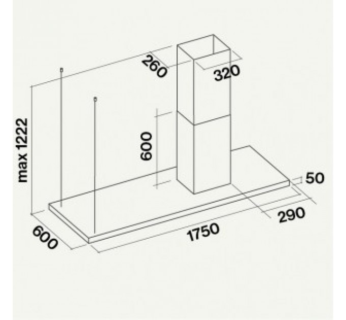 Витяжка кухонна Falmec LUMEN Isola 175 DX Stainless steel (800) CLUI75.E0P2#NEUI490F