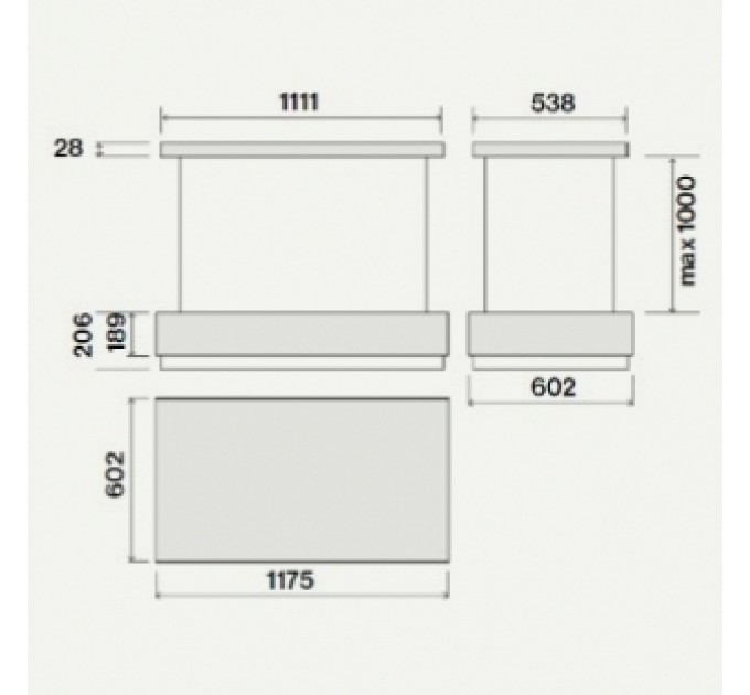 Витяжка кухонна Falmec LEVANTE Isola 120 Black (600) CLVI20.E0P7#ZZZN461F