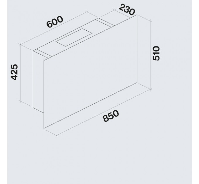 Витяжка кухонна Falmec COVER 85 чорний  800 CCFN85.E0P2#ZZZN460F