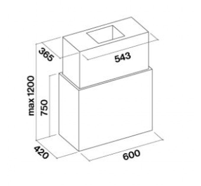 Витяжка кухонна Falmec LAGUNA Isola 60 під панелі (800) CLDI6075.E1P2#ZZZI491F
