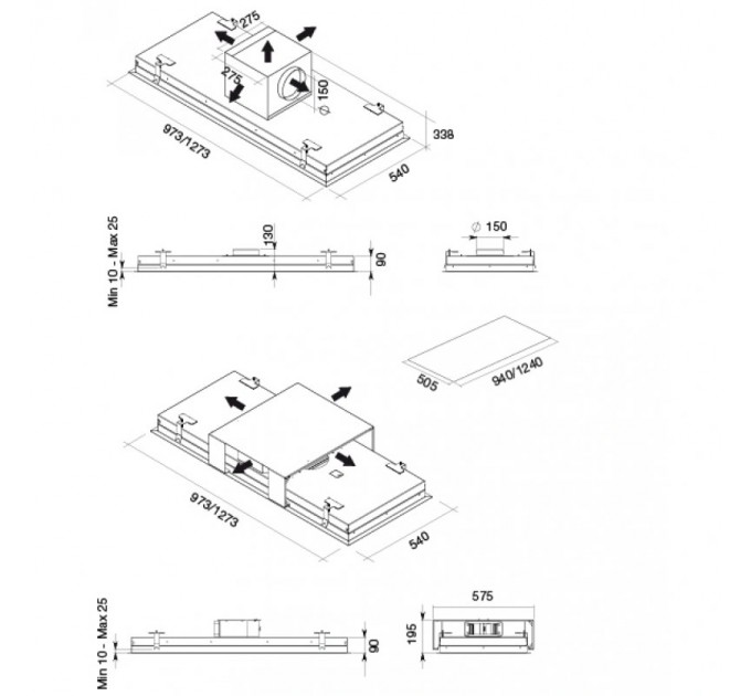 Витяжка кухонна Falmec STELLA EVO IS.90 White CSMI90.E1P2#ZZZB400F