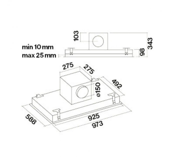 Витяжка кухонна Falmec SIRIO EVO 90 CSJI90.E3P2#ZZZF400F