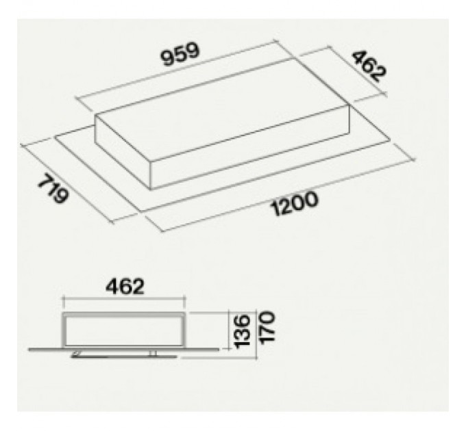 Витяжка кухонна Falmec AURA 120 White CAEI20.E0P2#ZZZB461F