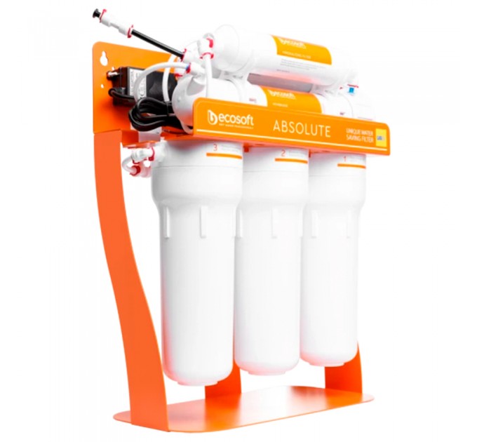 Фільтр зворотного осмосу Ecosoft Absolute з мінералізатором з помпою на станині