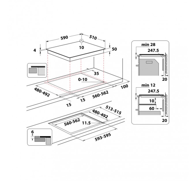 Индукционная варочная поверхность Whirlpool WF S0160 NE