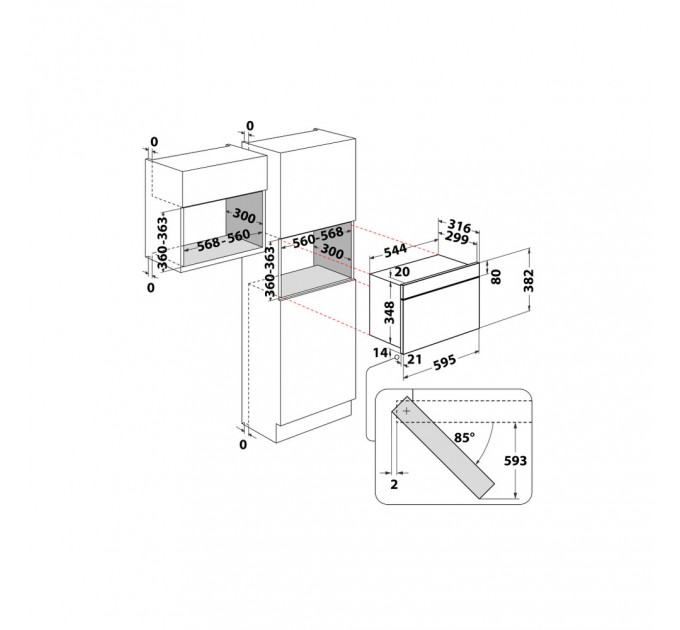 Мікрохвильова піч вбудована Whirlpool MBNA920B