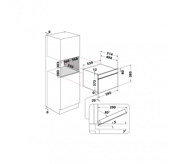 Мікрохвильова піч вбудована Whirlpool AMW 731 IX