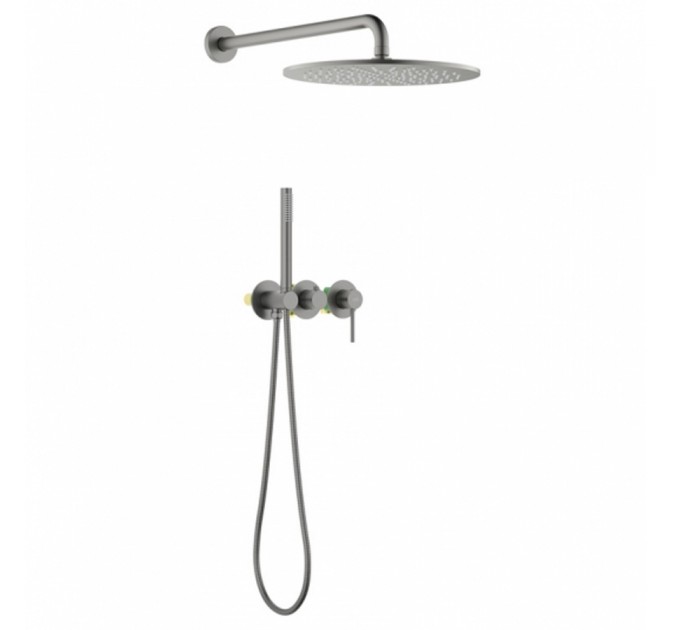 Душовий комплект Blue Water Boston BOS-ZKP.350 Графіт (Gun metal)