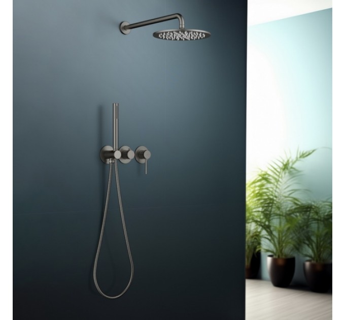 Душовий комплект Blue Water Boston BOS-ZKP.350 Графіт (Gun metal)