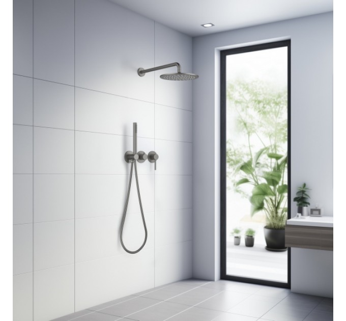 Душовий комплект Blue Water Boston BOS-ZKP.350 Графіт (Gun metal)