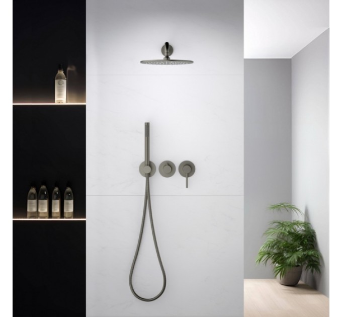 Душовий комплект Blue Water Boston BOS-ZKP.350 Графіт (Gun metal)