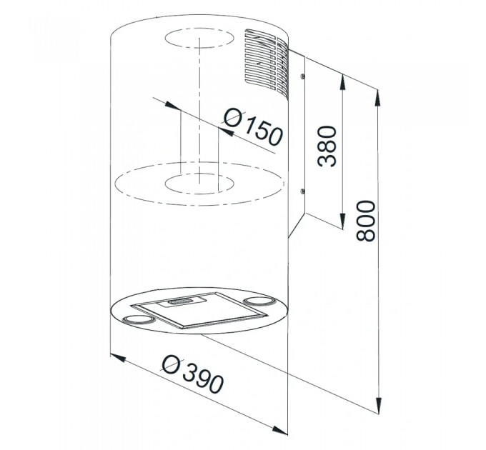 Витяжка кухонна Gunter & Hauer MARGARETTE WALL BL