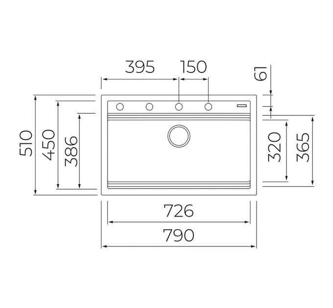 Кухонна мийка Teka NOVA 80 WS-TG 1B (115230057) чорний