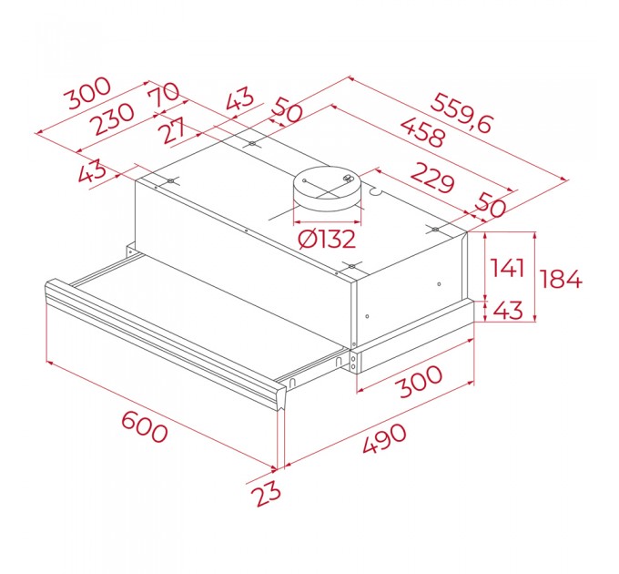 Витяжка кухонна Teka INFINITY G1 CNL 6415 PLUS G1 (113060002) чорне скло