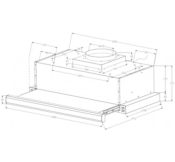 Витяжка кухонна Fabiano Neoslim 60 Inox