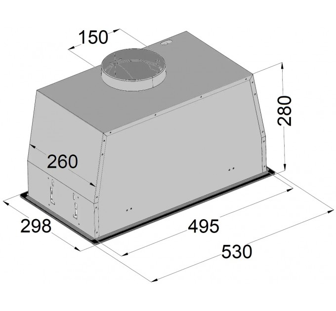 Витяжка кухонна Fabiano Luna 530 Titanium