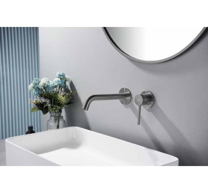 Змішувач для умивальника Blue Water BOSTON BOS-BPU.110 Графит (Gun metal)