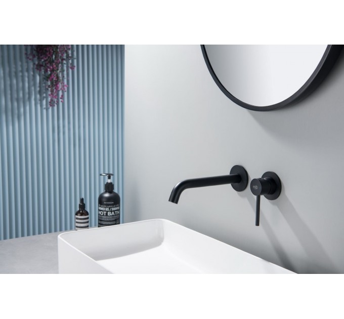 Змішувач для раковини Blue Water BOSTON BOS-BPU.110 Чорний матовий