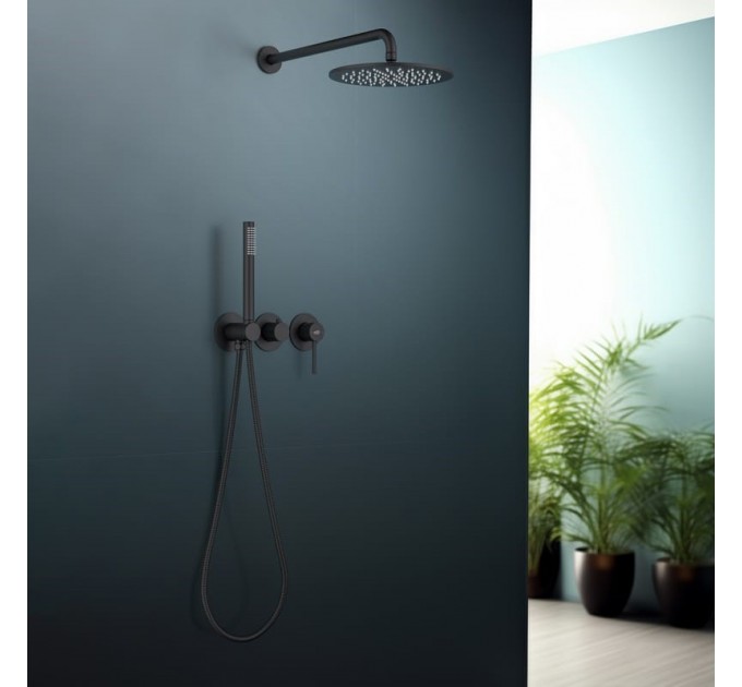 Душовий комплект Blue Water BOSTON BOS-ZKP.350 Чорний матовий