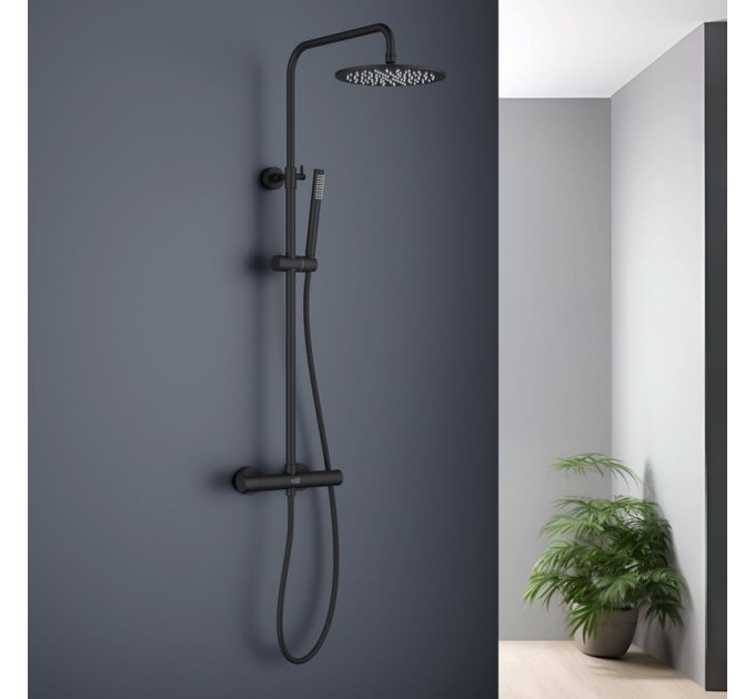 Душовий гарнітур Blue Water BOSTON BOS-ZKPN.400 TERMO Чорний матовий
