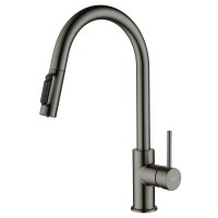 Смеситель кухонный Blue Water DIANA PLUS Графит (Gun metal) под окно