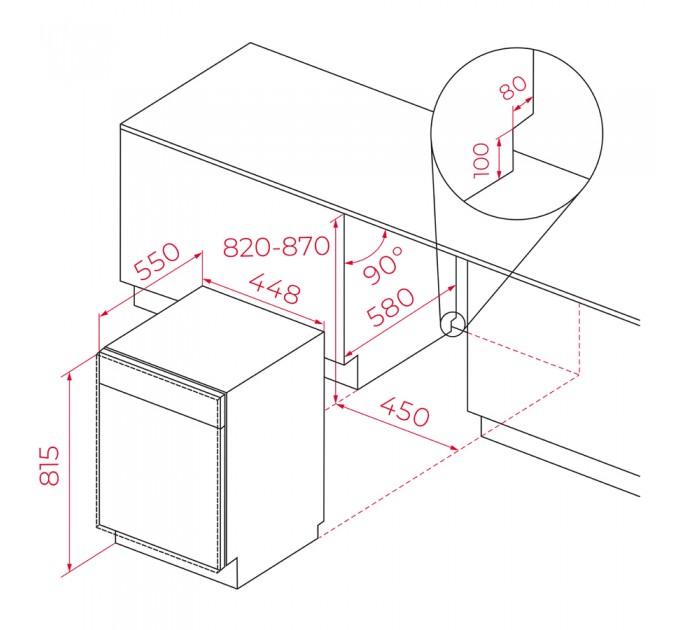 Посудомийна машина вбудована Teka DFI 74860 (114310011)